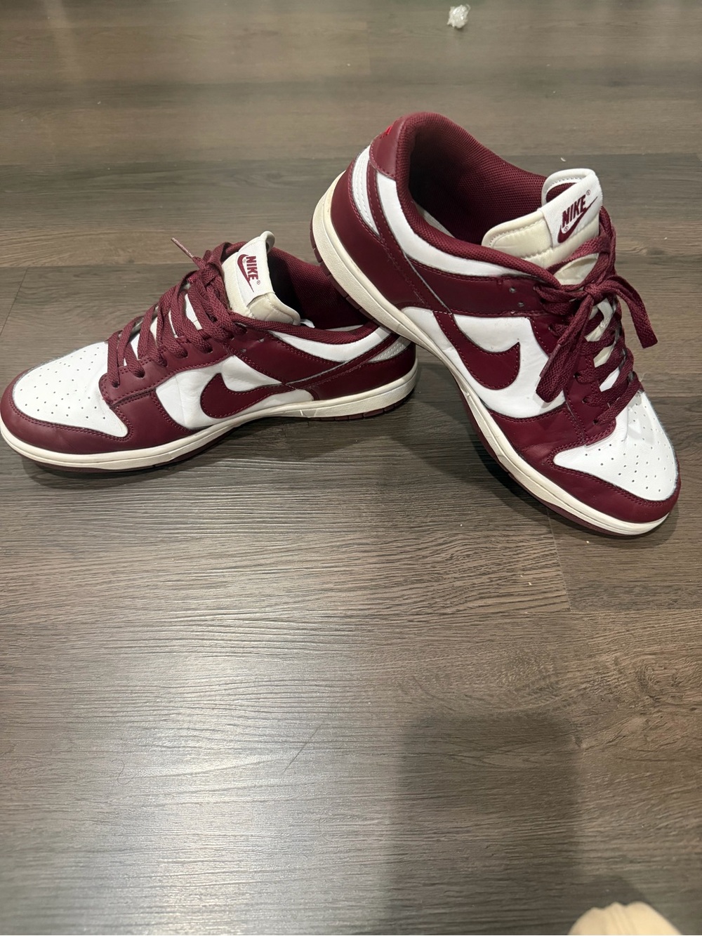Nike Men’s Dunk Sneakers - White & Maroon